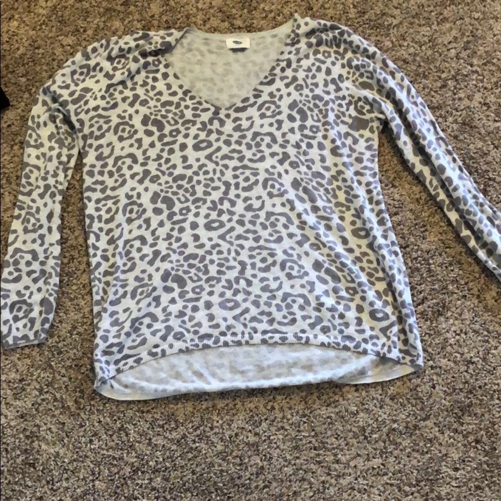 Hi-Lo leopard lightweight sweater